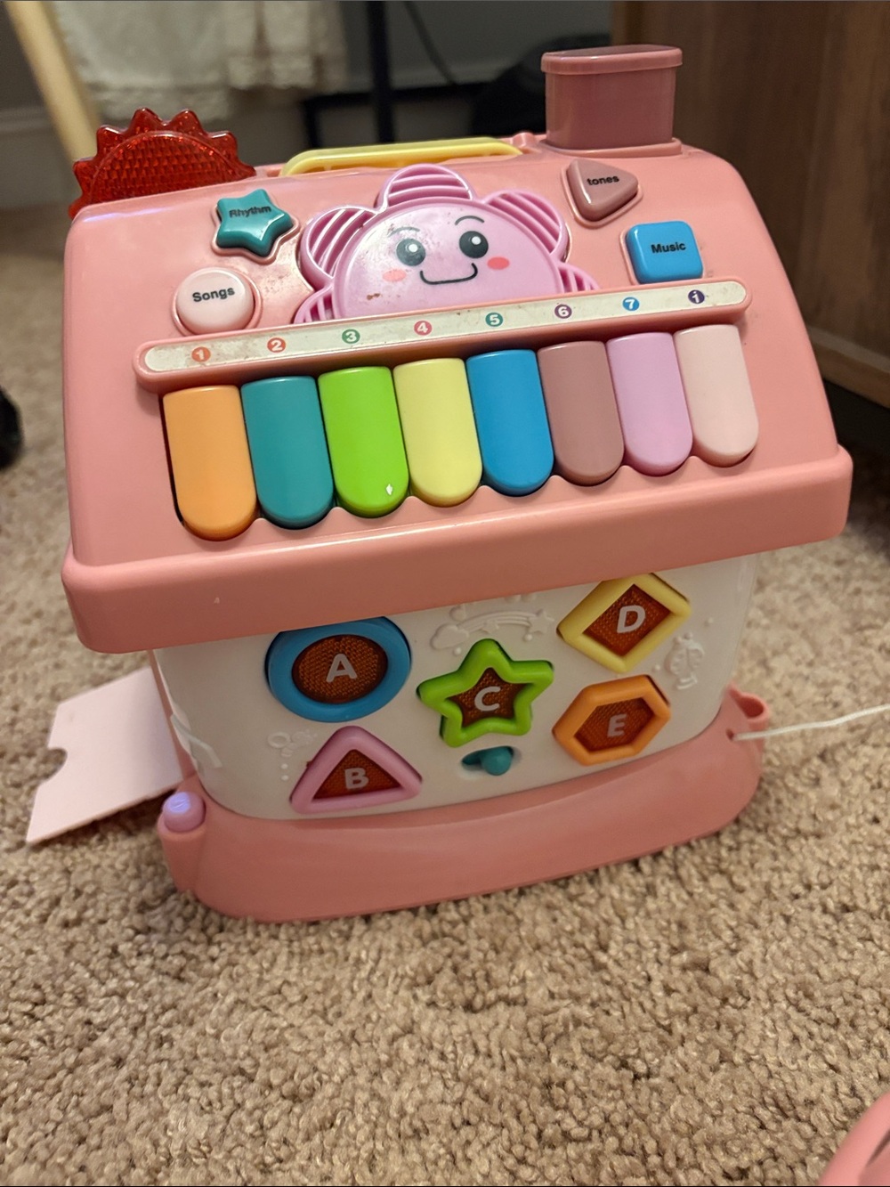 Pink Playhouse Activity Center with Toy Car - Picture 2 of 3